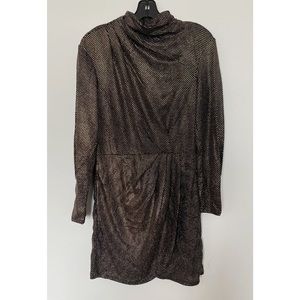 IRO short stylish gold black dress